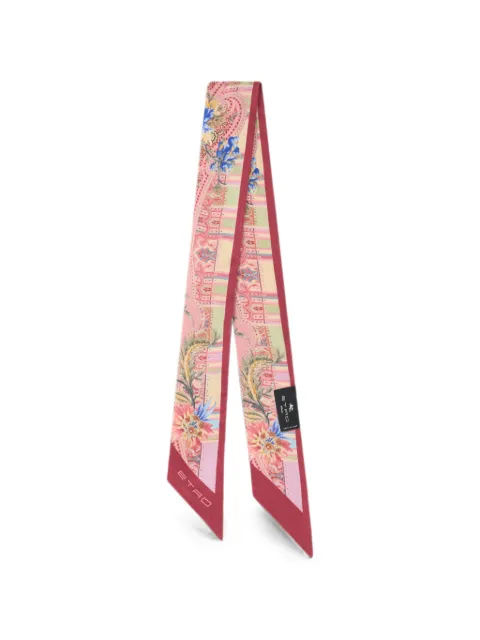 ETRO paisley-print silk scarf Pink WATA0016AK1AS