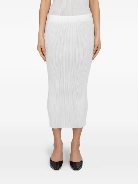Amomento knitted midi skirt White AM26SSW06SK