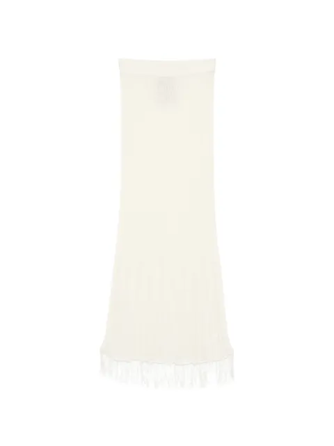 Uma Wang frayed midi skirt Neutrals S6WUK7145OFF