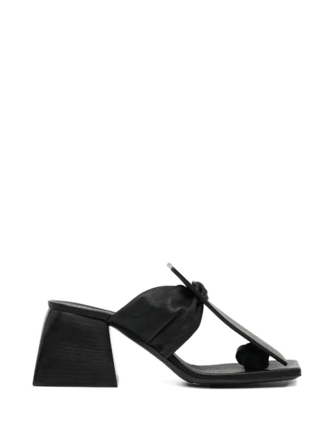 Uma Wang knotted square-toe sandals Black S6WUS9176