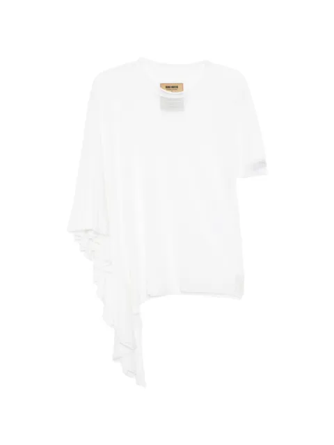 Uma Wang asymmetric-sleeve T-shirt White S6WUK7133WHT