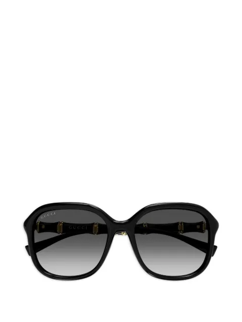 Gucci Eyewear bamboo-detail geometric-frame sunglasses Black GG2061SA001