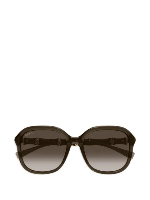 Gucci Eyewear Bamboo-detail round-frame sunglasses Brown GG2061SA