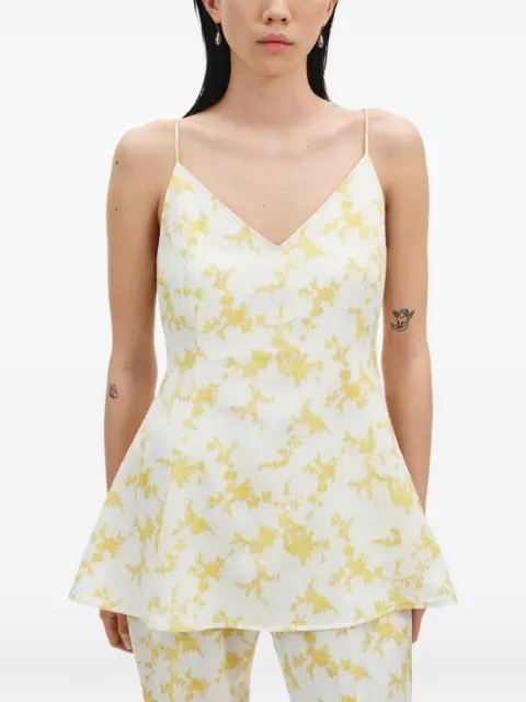 BITE Studios floral-print spaghetti-strap top White 11317513008