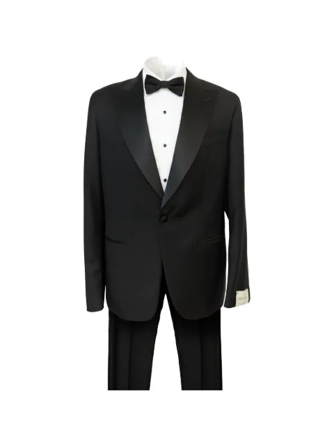 Caruso Aida shawl-lapel tuxedo single-breasted suit Black WASM1JM11FPE0B560910