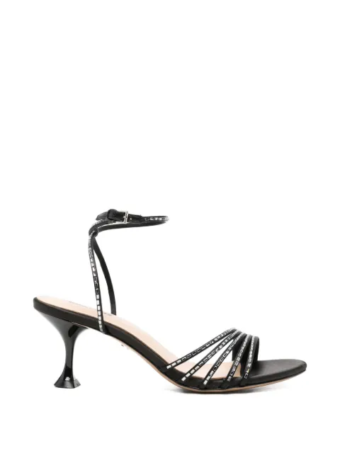 Lola Cruz Emma crystal-embellished sandals Black 088Z75BK