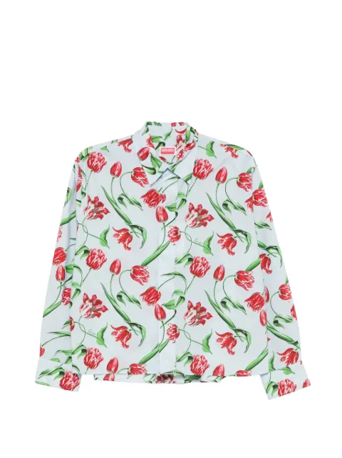 Kenzo floral-print shirt Blue FG62CH2959O2