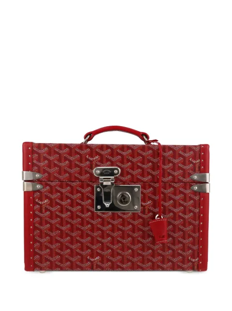 Goyard Pre-Owned Vanity Sardaigne canvas and leather handbag Red 403589