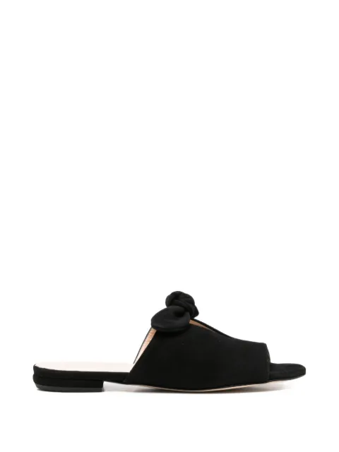 Il Borgo knot-detail open-toe slippers Black C655