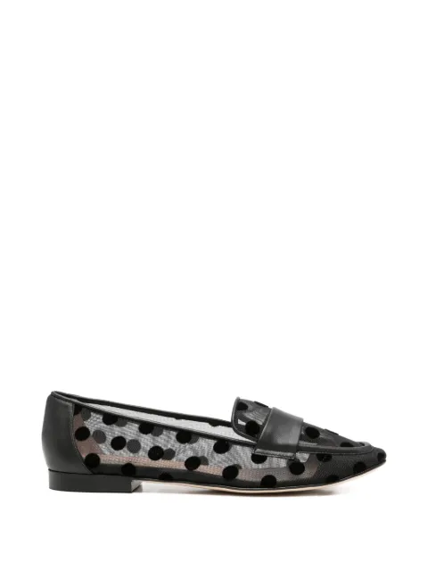 Il Borgo polka-dot mesh loafers White B3612RSF