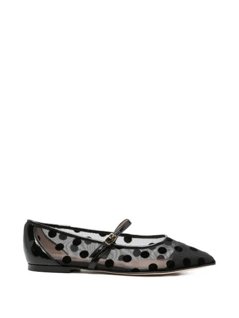 Il Borgo polka-dot mesh ballet flats White A5720RSF