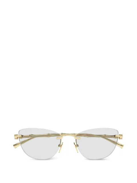 Gucci Eyewear rimless cat-eye sunglasses Gold GG2063S006