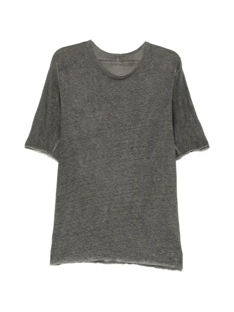 69 BY ISAAC SELLAM raw-edge short-sleeve T-shirt Grey HORIZONTJERLINPLMB