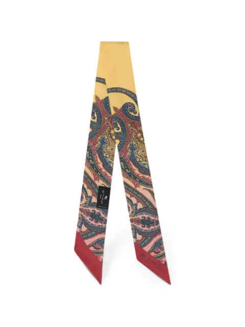 ETRO Paisley-print silk scarf Yellow WATA0016AK1B2