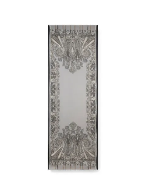 ETRO Paisley-print chevron scarf Grey MATA0038AK1BR