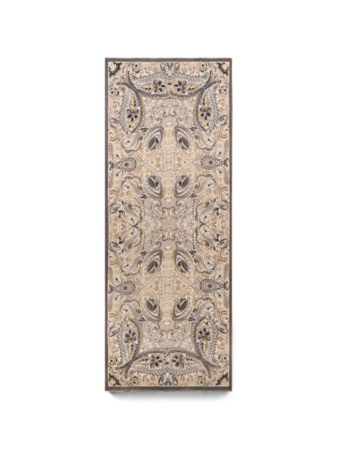 ETRO Paisley-print fringed scarf Neutrals WATA0010AK19K