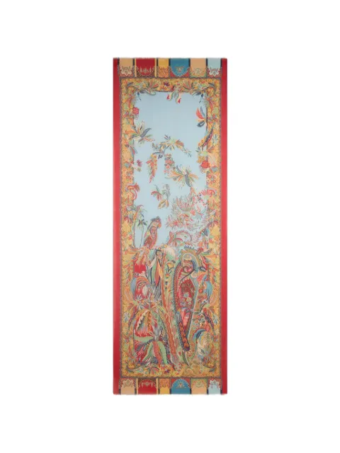 ETRO parrot-print paisley scarf Blue MATA0038AK1BF