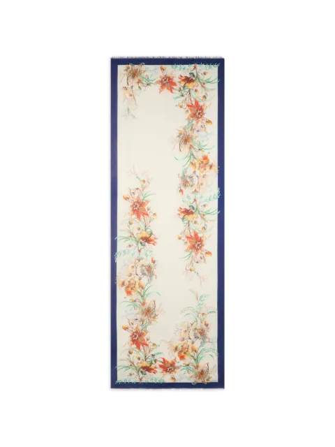 ETRO floral-motif cotton scarf Neutrals WATA0009AQ13B