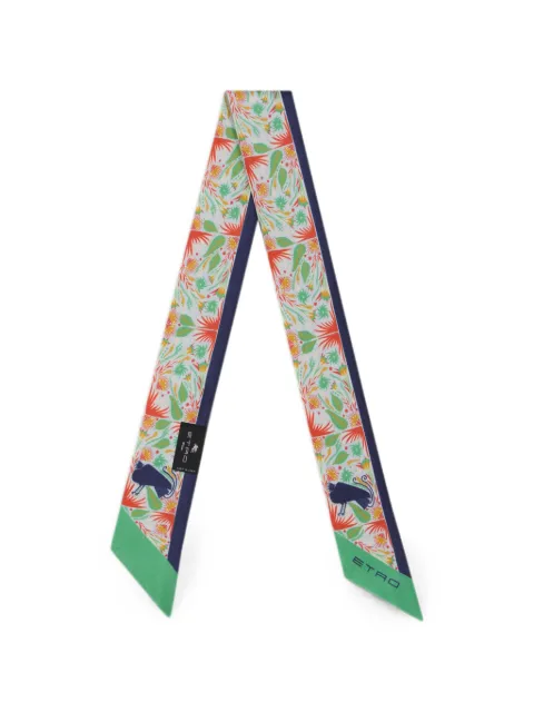 ETRO x Tabby Booth paisley-print silk scarf White WATA0016AK1A1