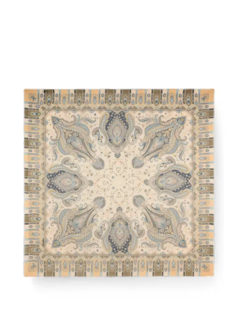 ETRO paisley-print frayed-edge scarf Neutrals WAYA0001AK1AI