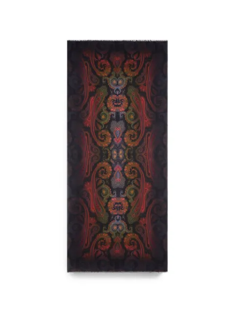 ETRO paisley-print degradé-effect scarf Blue WATA0010AK198