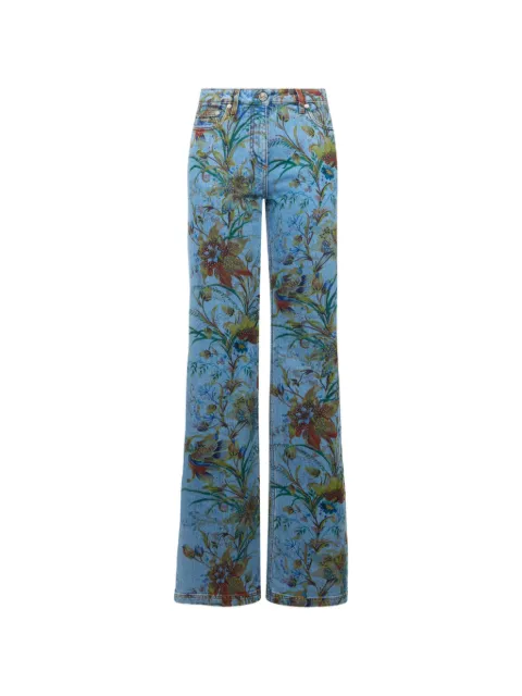 ETRO floral-motif flared jeans Blue WRNB0026AK13N