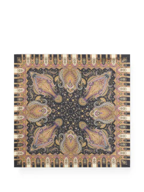 ETRO Paisley-motif silk scarf Black WAXA0006AK1AN