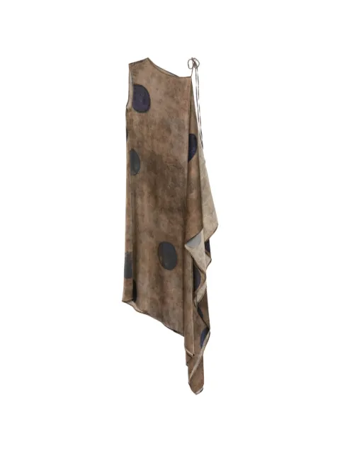 Uma Wang Avery asymmetric dress Brown S6WUW5041