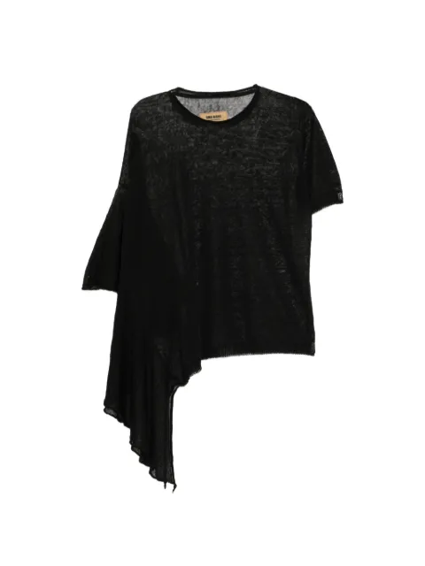Uma Wang asymmetric knitted top Black S6WUK7133BLK