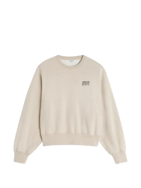 Maison Kitsuné logo-print sweatshirt Neutrals QW00304KM0342