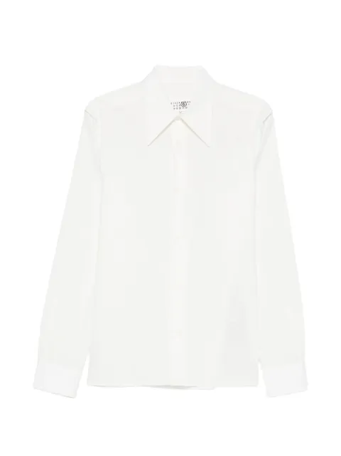 MM6 Maison Margiela raw-edge layered-detail shirt White SH2DT0047M35256