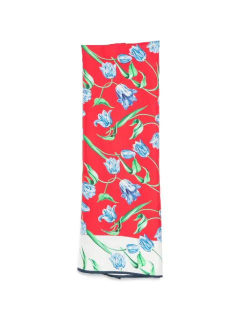 Kenzo floral-print silk scarf Red FG62EW320PEQ