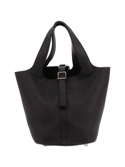 Hermès Pre-Owned 2007 Picotin 18 leather tote bag Black 430077
