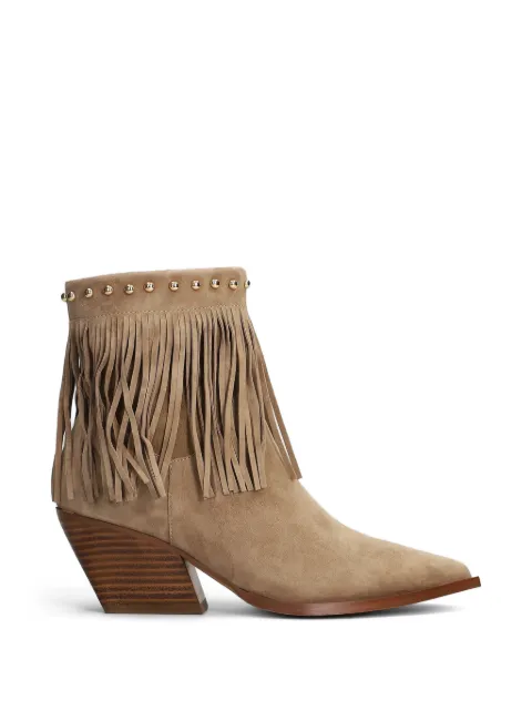 Marc Ellis fringed studded ankle boots Neutrals ME2601375