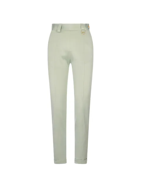 Chloé pressed-crease high-waisted trousers Green CH26UPA08987