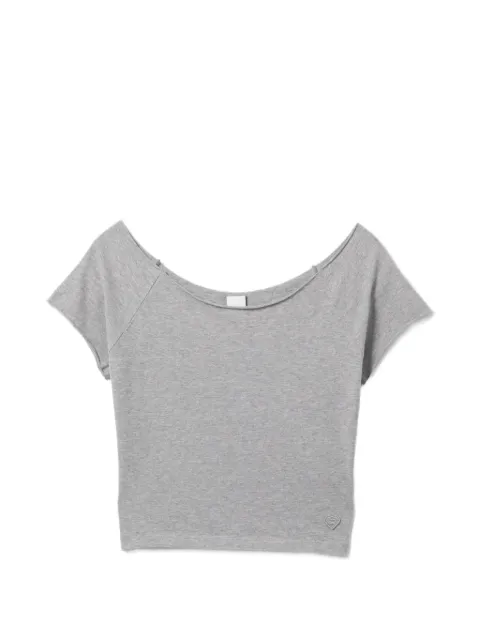 APEE™ by *A BATHING APE® logo patched crop T-shirt Grey 0PXTEAS465A6QGY200S
