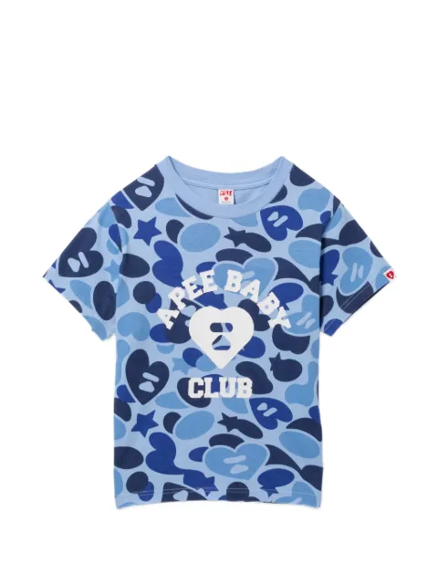APEE™ by *A BATHING APE® logo camouflage T-shirt Blue 0PXTEAS493A6QBLA