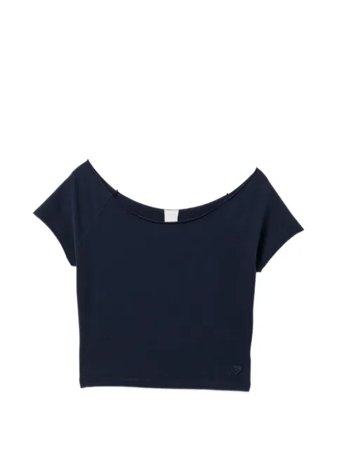 APEE™ by *A BATHING APE® logo patched crop T-shirt Blue 0PXTEAS465A6QNYX00S