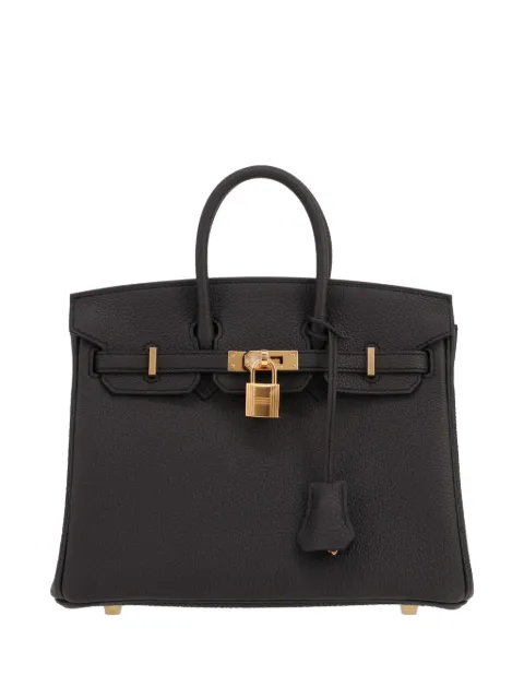 Hermès Pre-Owned Birkin 25 leather handbag Black 429717
