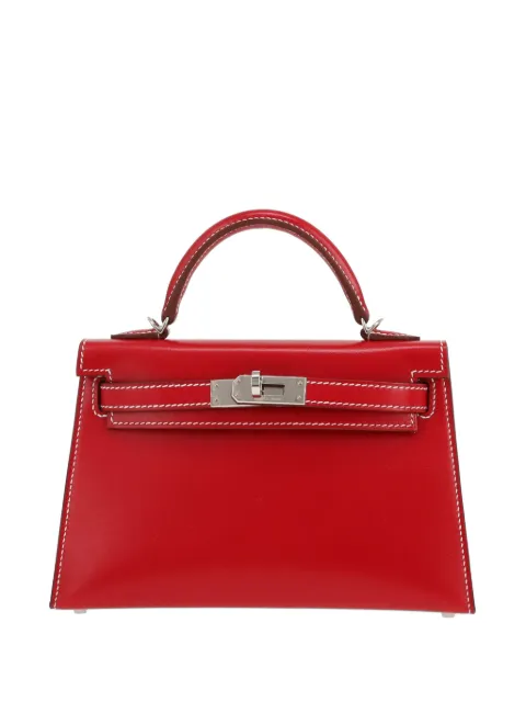 Hermès Pre-Owned Kelly 20 leather handbag Red 428749