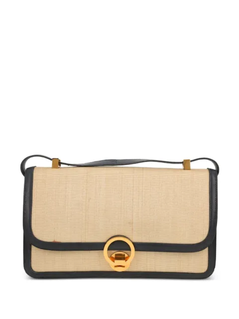 Hermès Pre-Owned Ring horsehair and leather shoulder bag Neutrals 427472