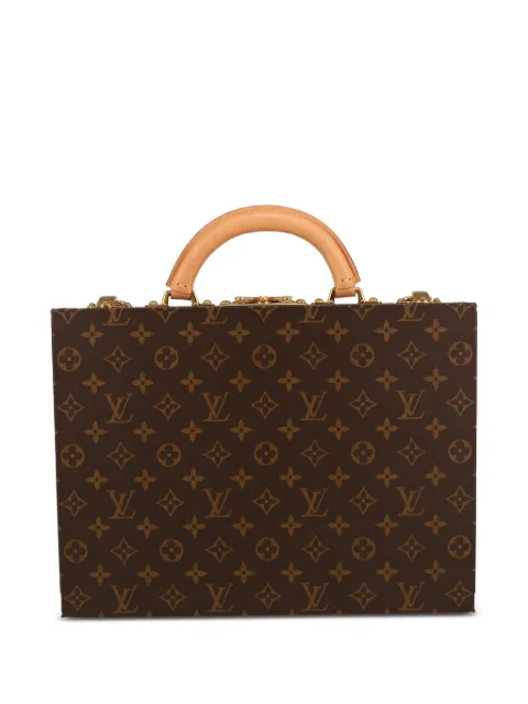 Louis Vuitton Pre-Owned 2022 Monogram Boite à bijoux canvas and leather briefcase Brown 404030