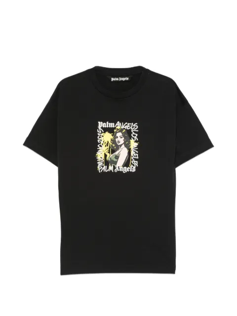 Palm Angels graphic-print T-shirt Black PMAA109S26JER00F