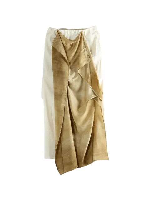Uma Wang Gale draped midi skirt White UW2016