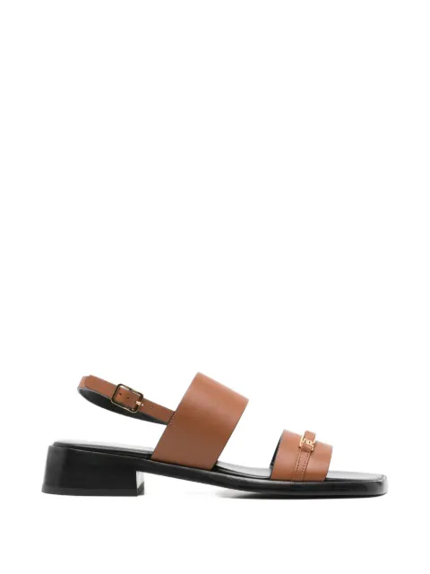 Sergio Rossi logo-plaque buckled sandals Neutrals B14430MMVN13
