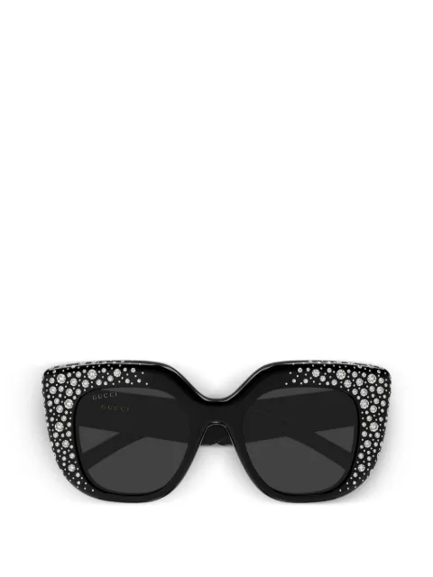 Gucci Eyewear crystal-embellished square-frame sunglasses Black GG2030S