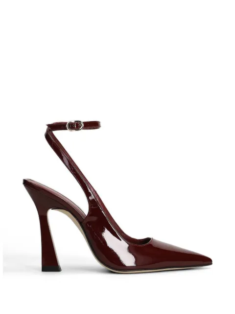Stuart Weitzman patent-finish ankle-strap pumps Red SM370