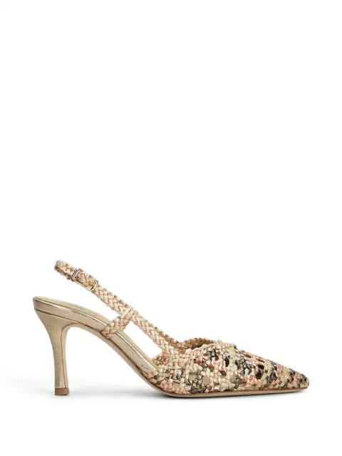 L Arianna woven slingback pumps Neutrals CH1767F6