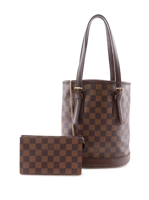 Louis Vuitton Pre-Owned 2001 Damier Ebene Marais bucket bag Brown 0YXZV86E8CFRZZE7