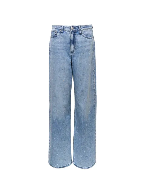 rag & bone Logan crystal-embellished wide-leg jeans Blue RJ2526S1FEJ